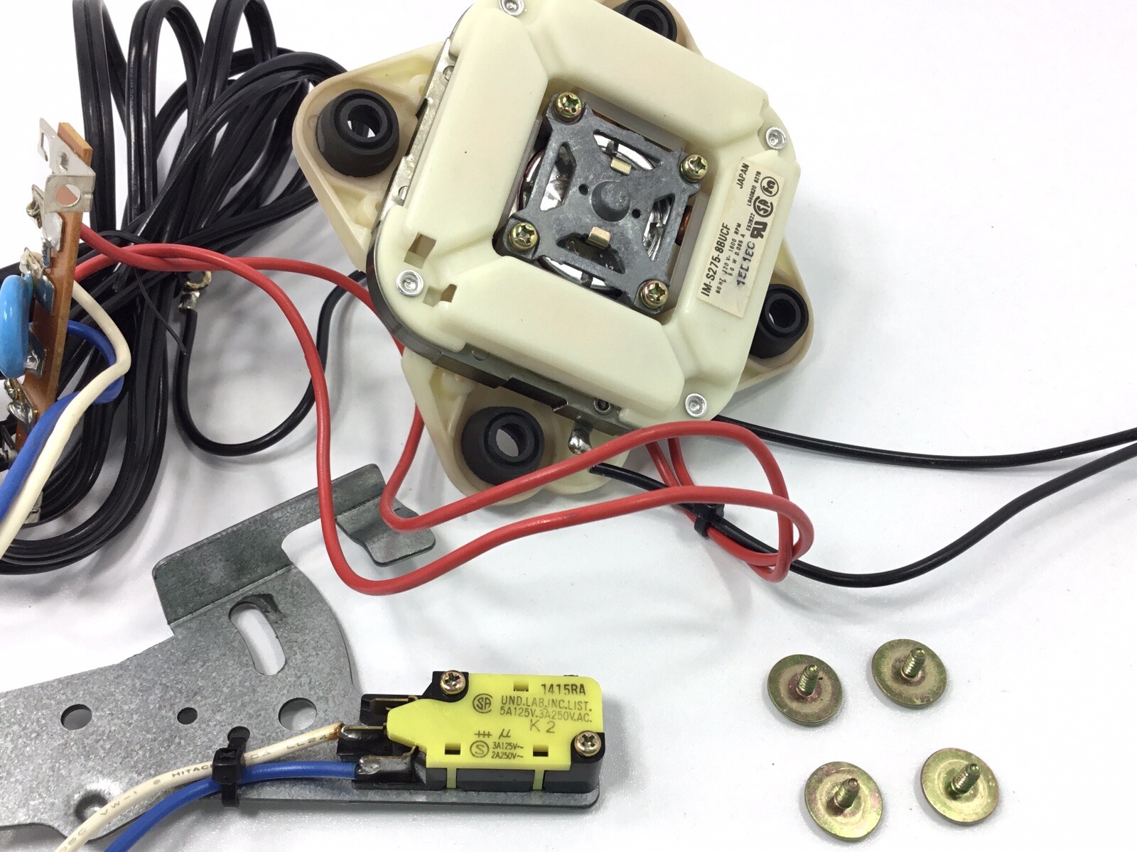 Onkyo CP-1007A Motor Switches and Power Cable Assembly Complete CLEAN & READY
