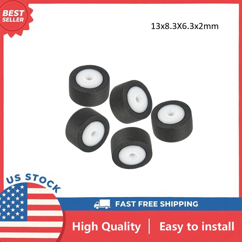 5PCS Pinch Roller 13×8.3X6.3x2mm For TC-WR665S/635S Tape Recorder Pulley Wheel