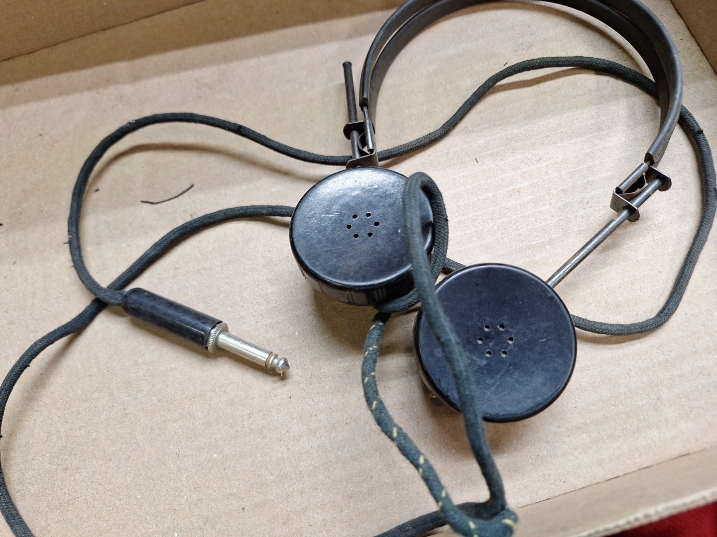 Vintage Newcomb Headphones Head Phones For Early Battery Radio TRF
