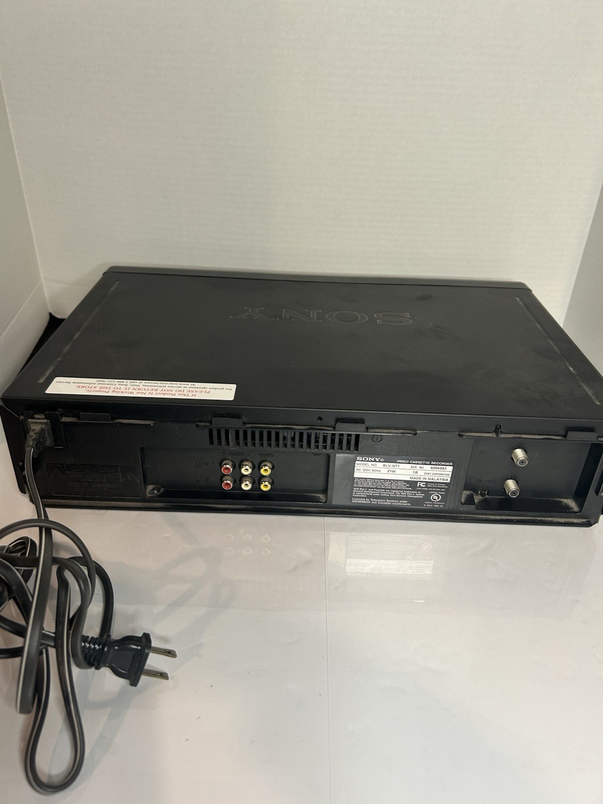 Sony SLV-N71 Video Cassette Recorder VCR Stereo VHS Player – TESTED – GC-6180