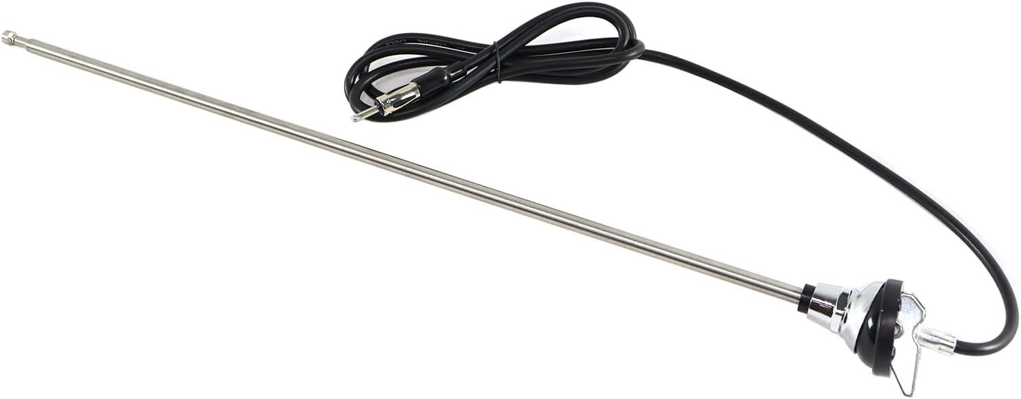 Classic 3-Section Retractable Vintage AM/FM Radio Antenna for Multiple Vehicles