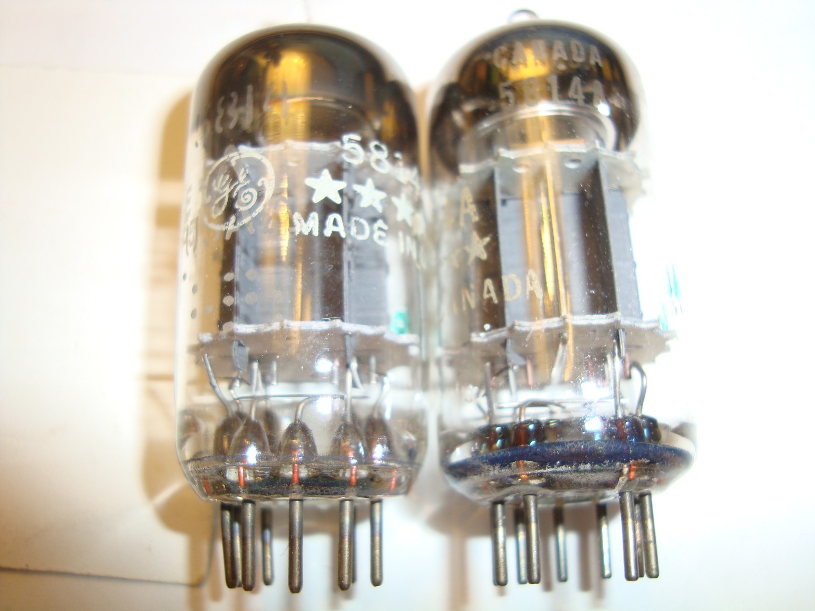 Pair of 5814A Tubes, GE 5-STAR, Good Ratings