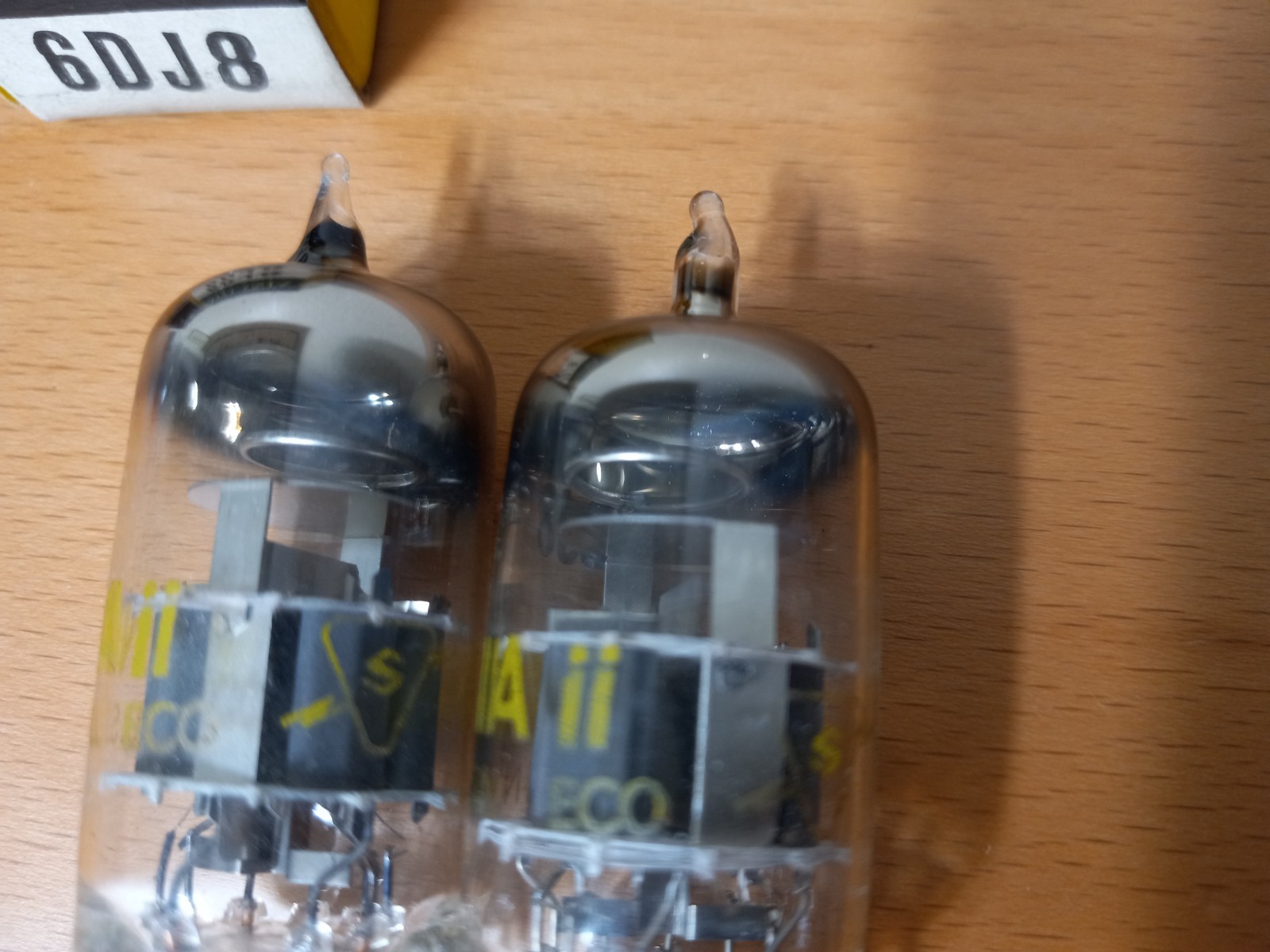2 SYLVANIA 6DJ8 ECC88 6922 7308 USA Made Closely Matched Same Date Code