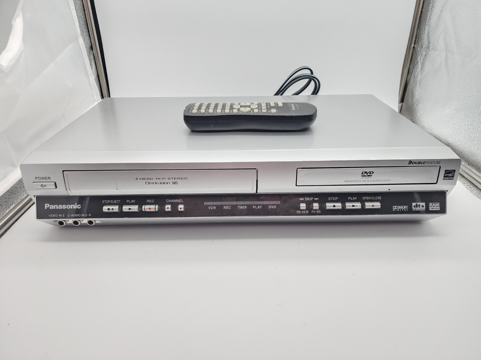 Panasonic Vcr Dvd Combo Model PV-D4745S W/ Remote- Tested Working