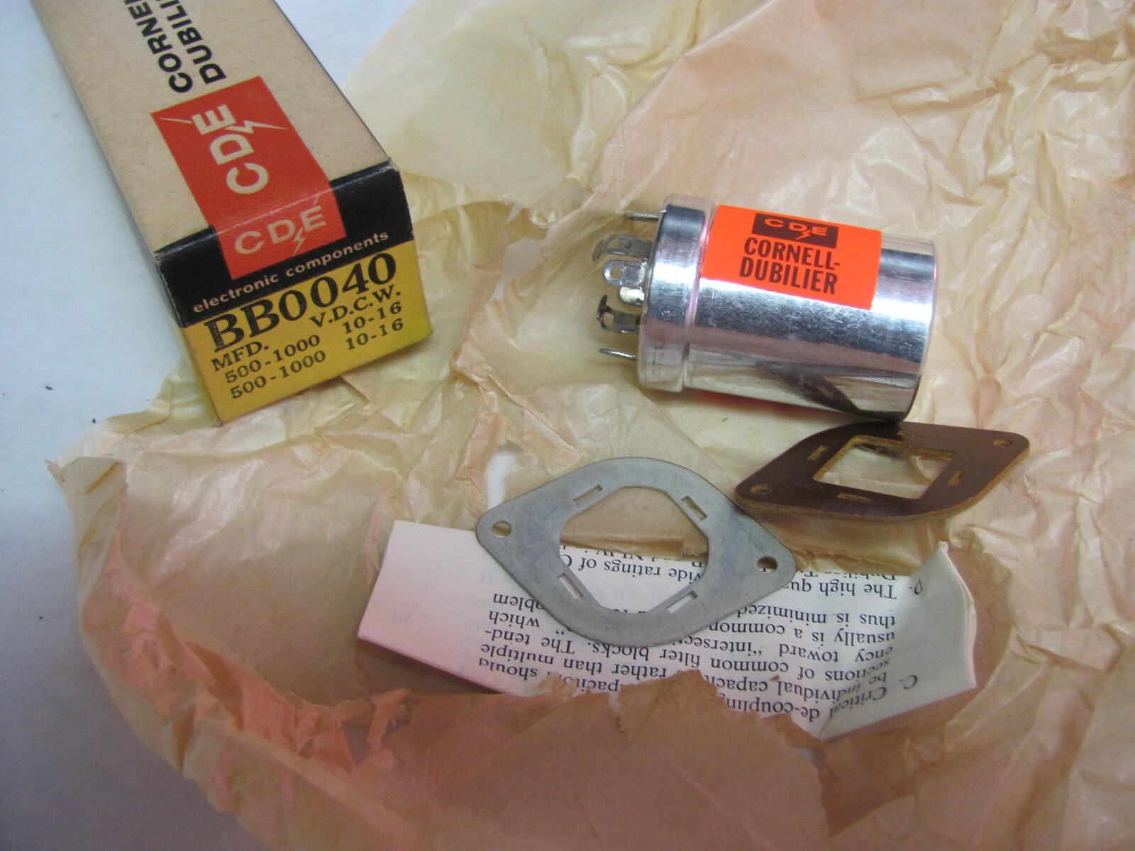 Cornell Dubilier BB0040 – Vintage Electronic Parts – NOS