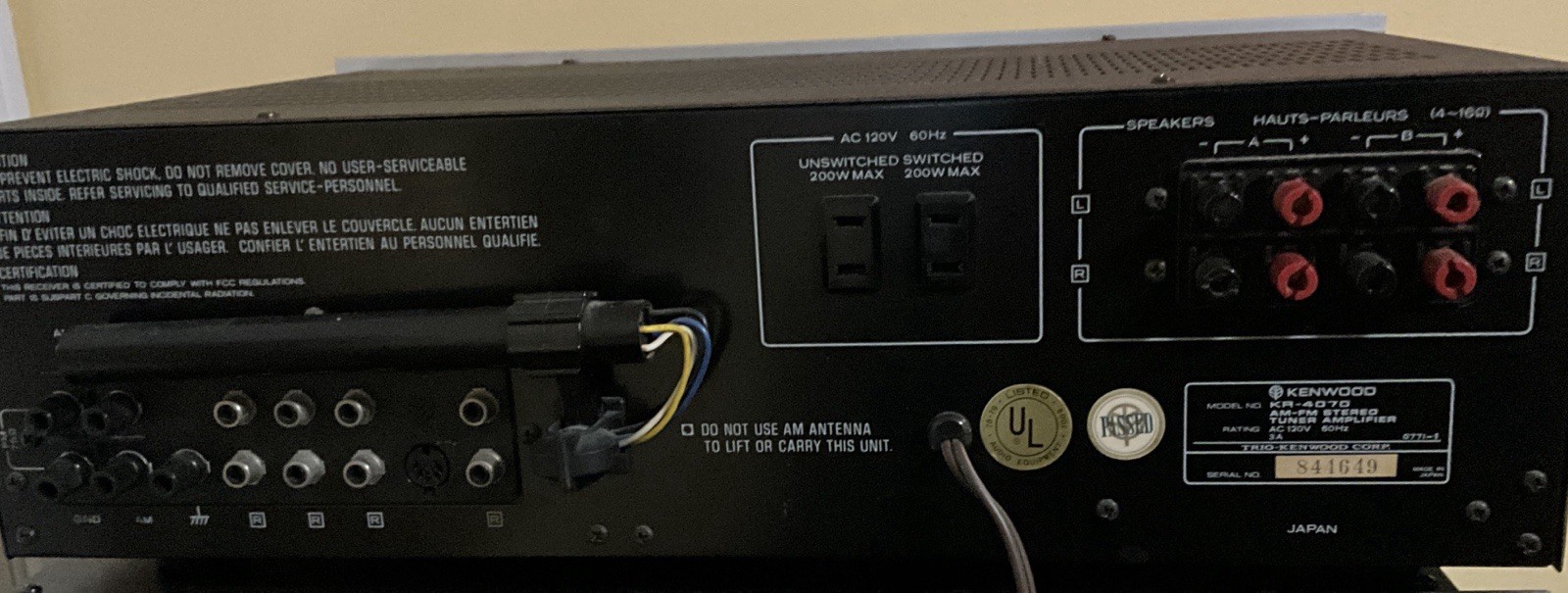 stereo receiver kenwood kr 4070.