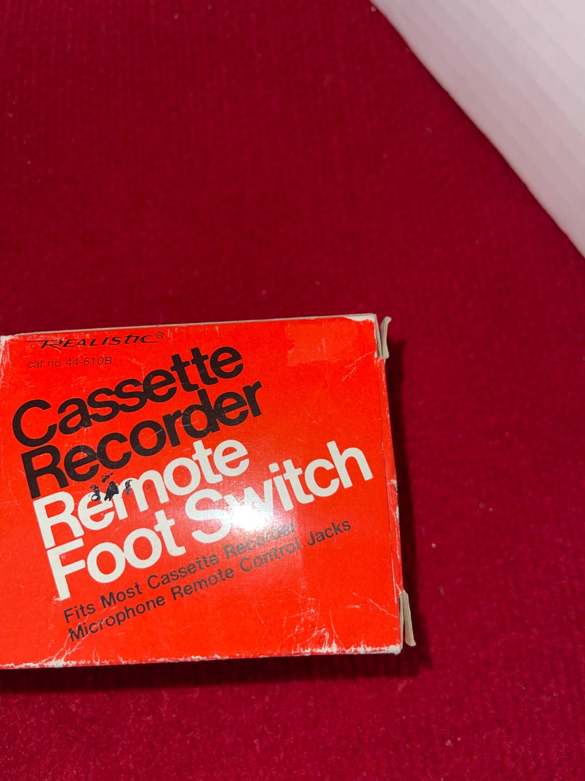Realistic (Radio Shack) Cassette Recorder Remote Foot Pedal Switch 44-610B