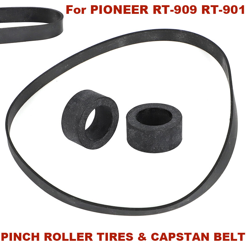 2 PINCH ROLLER TIRES with 1 CAPSTAN BELT For PIONEER RT-909 RT-901 REEL TO REEL