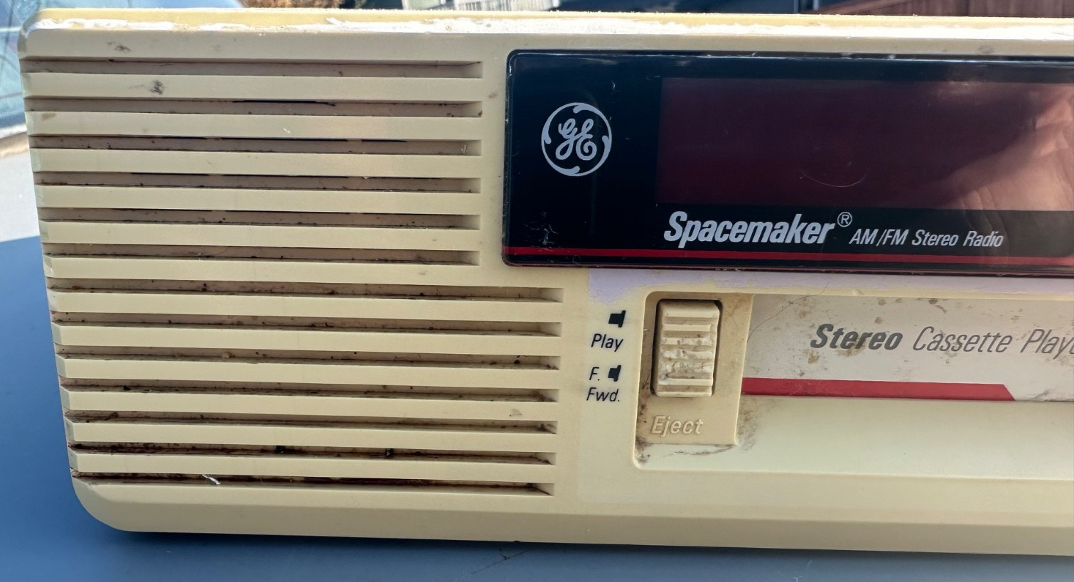 Vtg GE Spacemaker Clock/Radio/Cassette Player Model 7-4275A Works READ BELOW