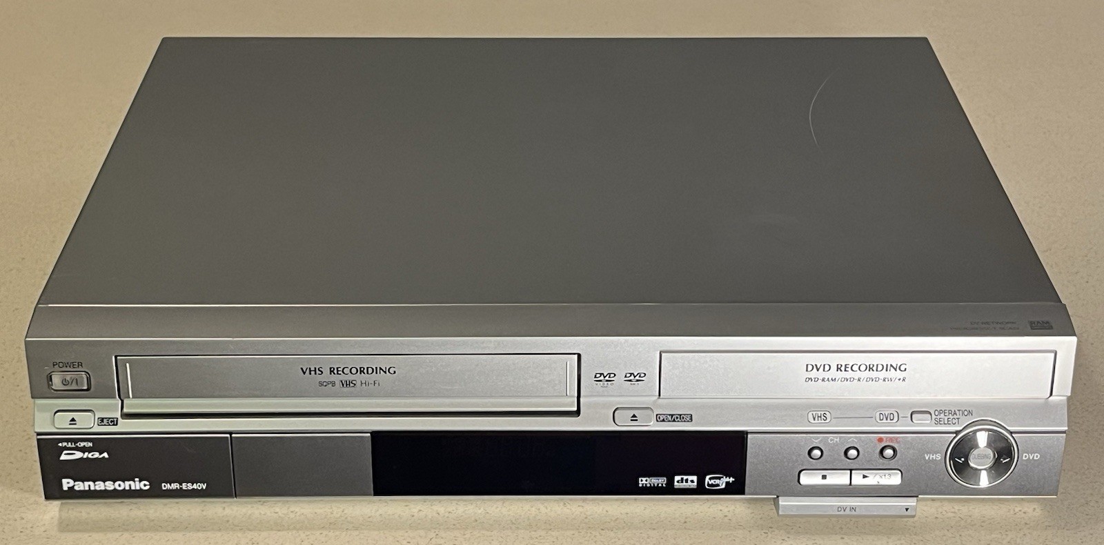 Panasonic DMR-ES40V Combo DVD/VHS VCR Combo Player Recorder | No Remote | Tested