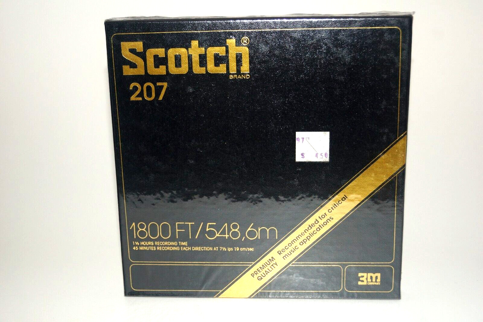 SEALED – Scotch 207 Premium Recording 7″ Reel to Reel Tape 1800 ft 207-7R-1800