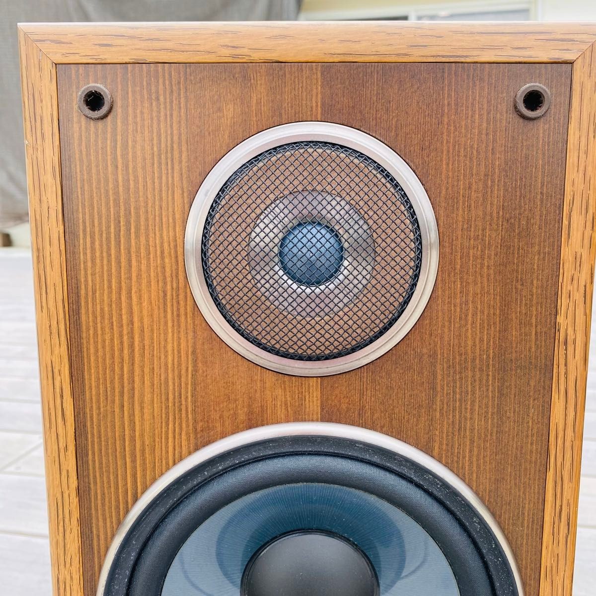 Diatone DS-500 2-Way Bookshelf Speakers Pair Wood Finished Tested Audio Stereo