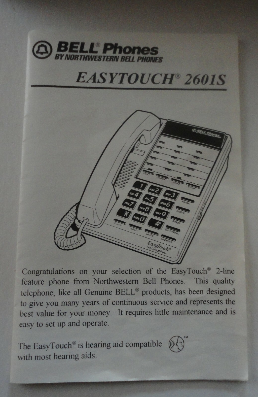Mint Box New Northwestern Bell Phones Easy Touch 2601S White 2 Line Telephone