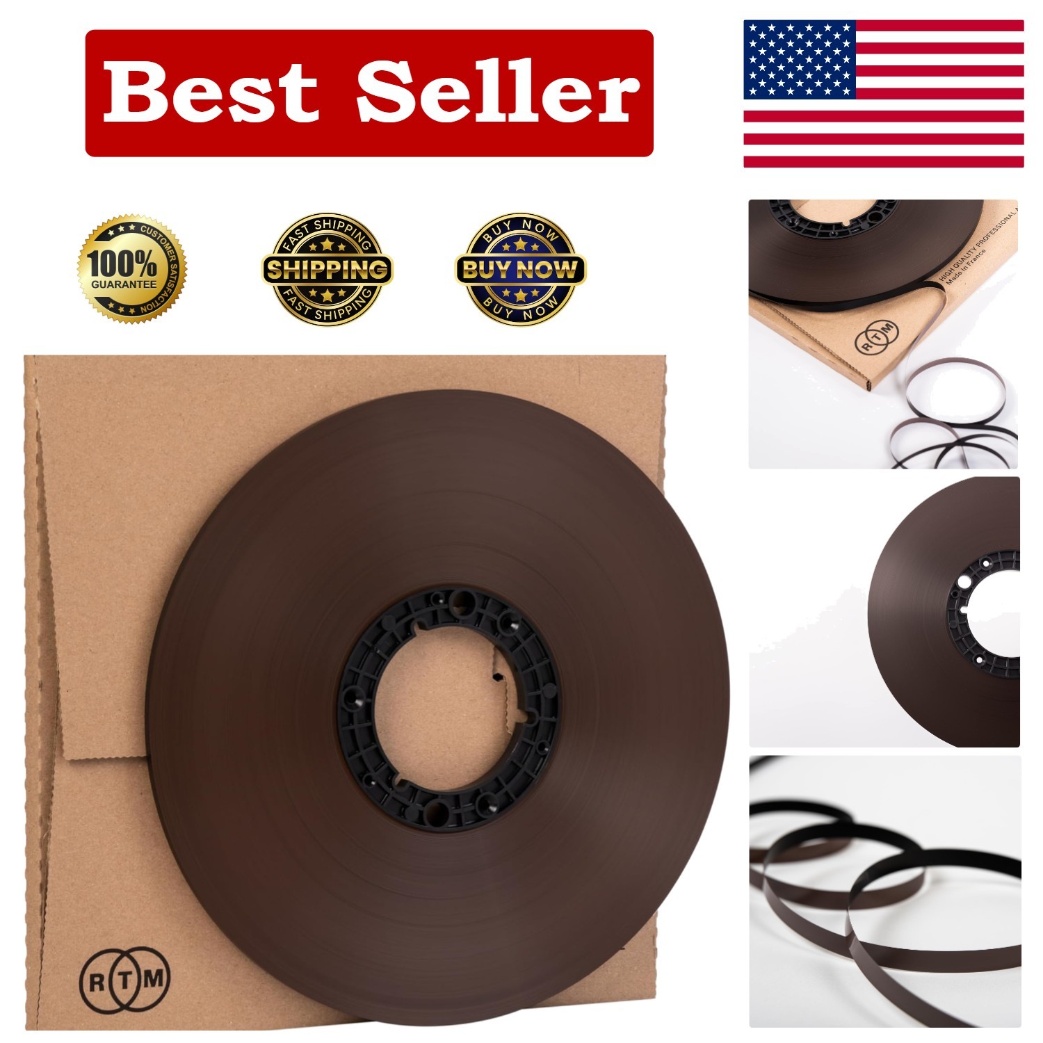 Professional ¼ inch Studio Master 911 Magnetic Tape – 2500ft for Audio Recording