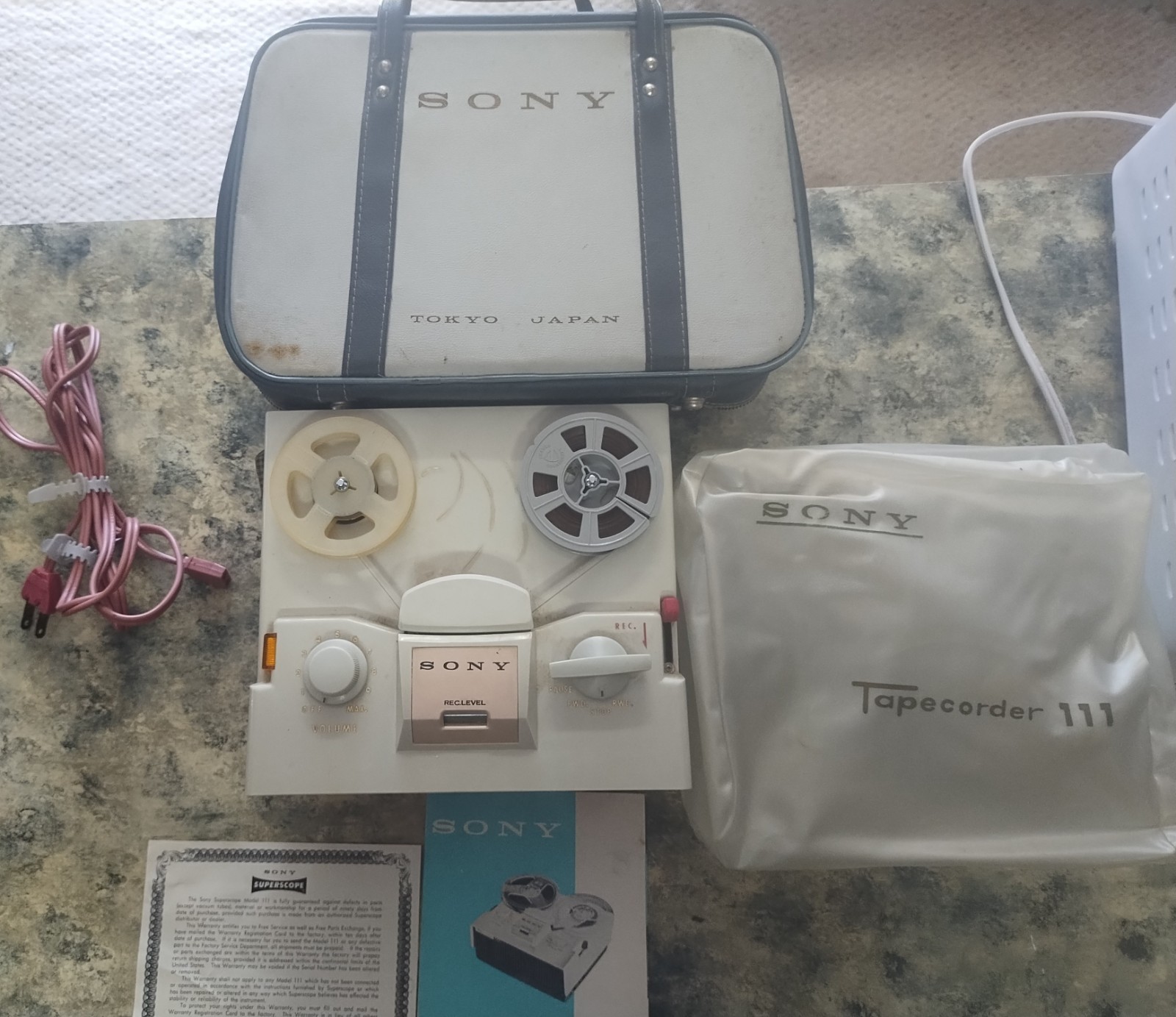 Sony Tapecorder Model 101 partially working See Description