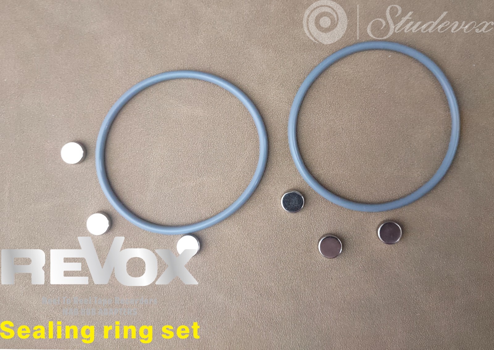 New Seal Ring Set – 2X O Rings And 6X Pucks For Revox Nab Hub Adapters