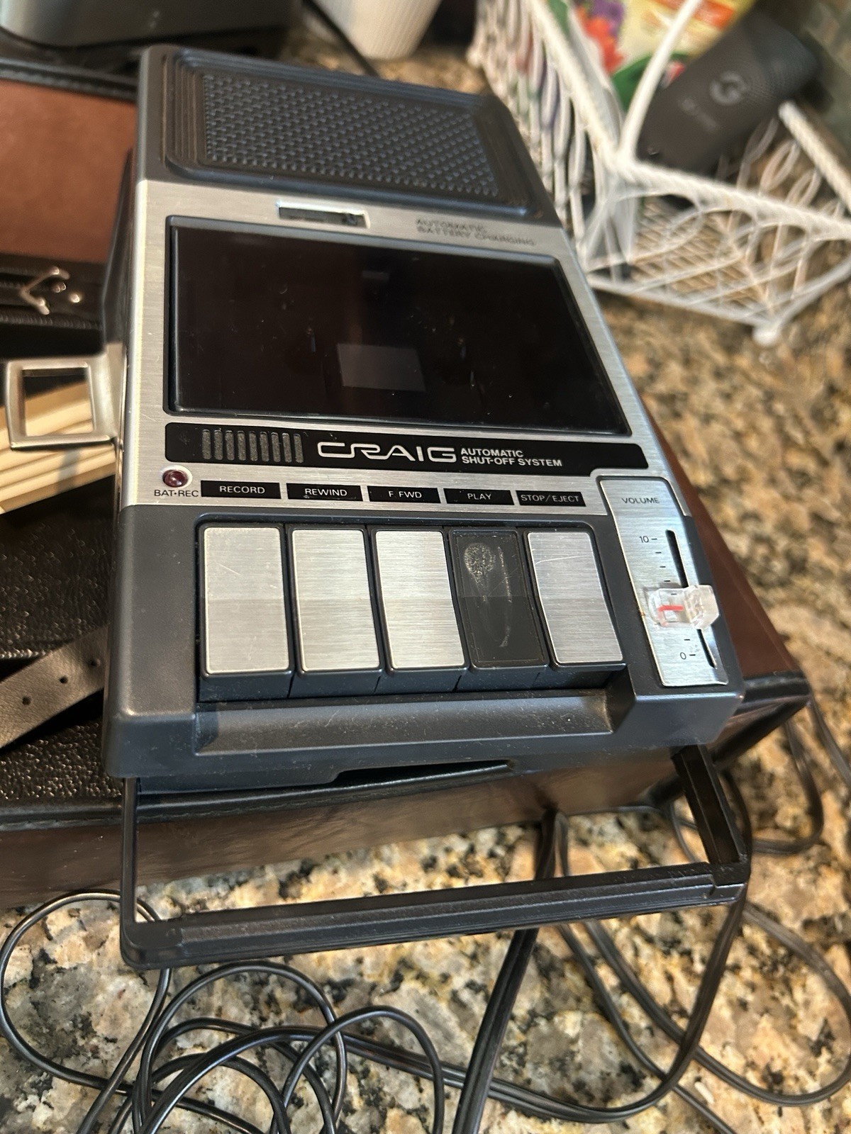 Vintage Craig Cassette Tape Recorder Player W Microphone & Case Tested VIDEO