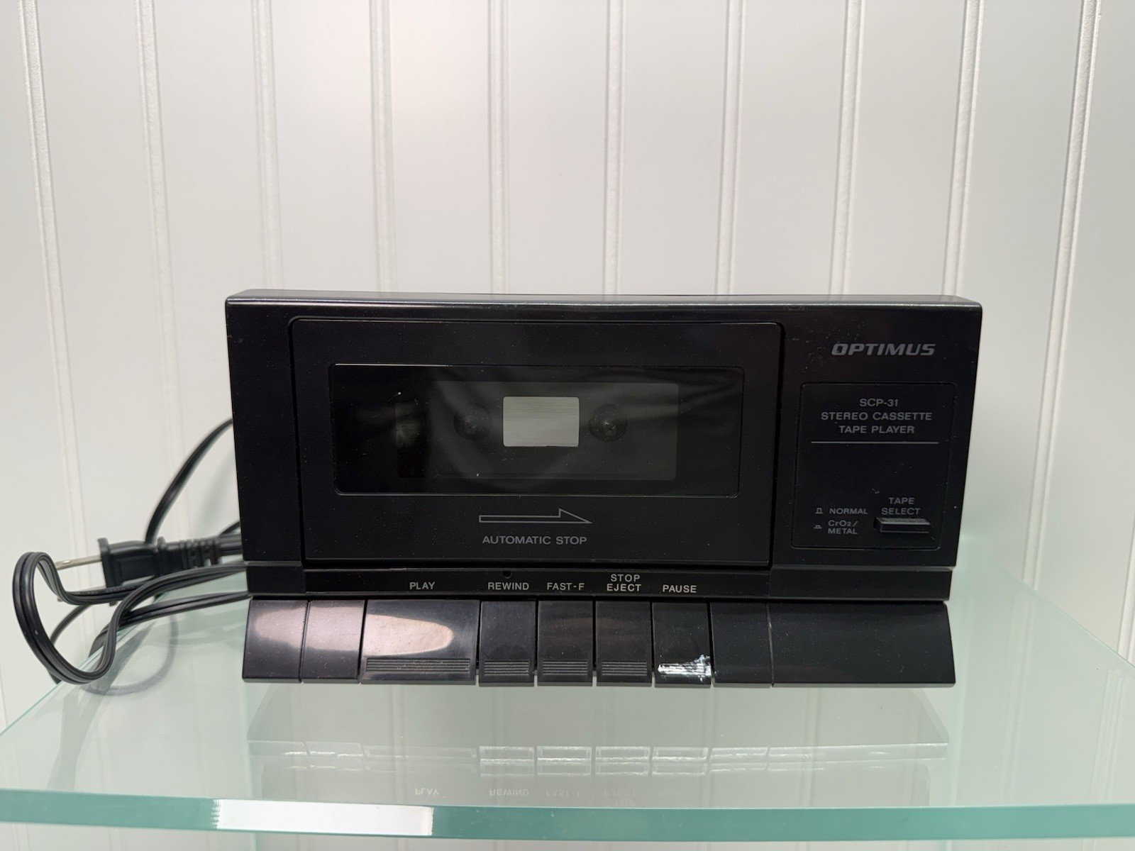 Optimus SCP-31 Vintage Compact Stereo Cassette Player 14-647A 90s WORKS