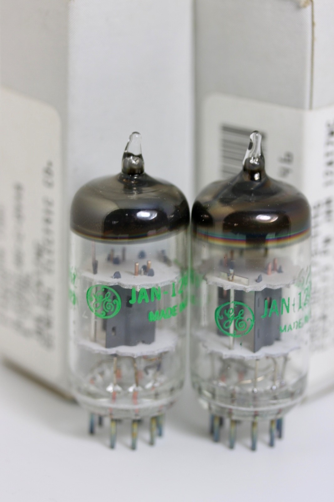 12AT7WC 6201 ECC801S NOS NIB JAN GE GENERAL ELECTRIC MATCHED PAIR TUBES 100% 💯