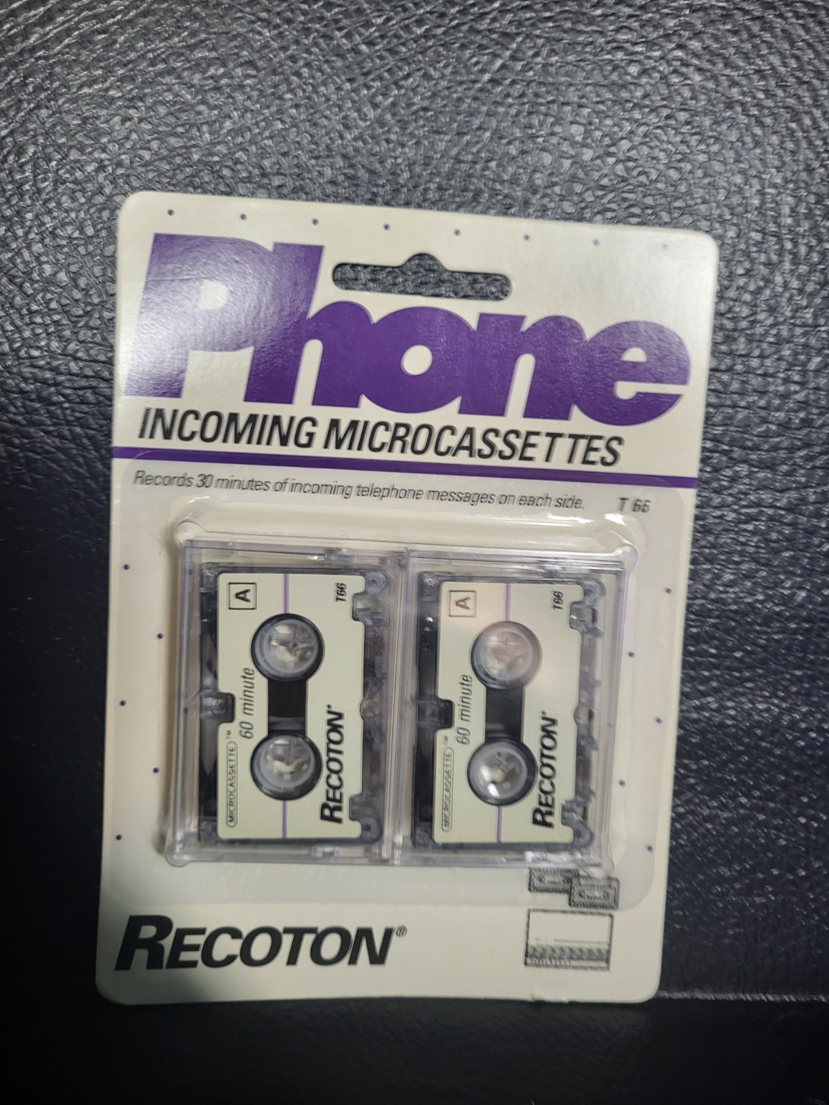 Vintage Recoton Answering Machine Microcassettes Tapes T66 – New in Box 60m