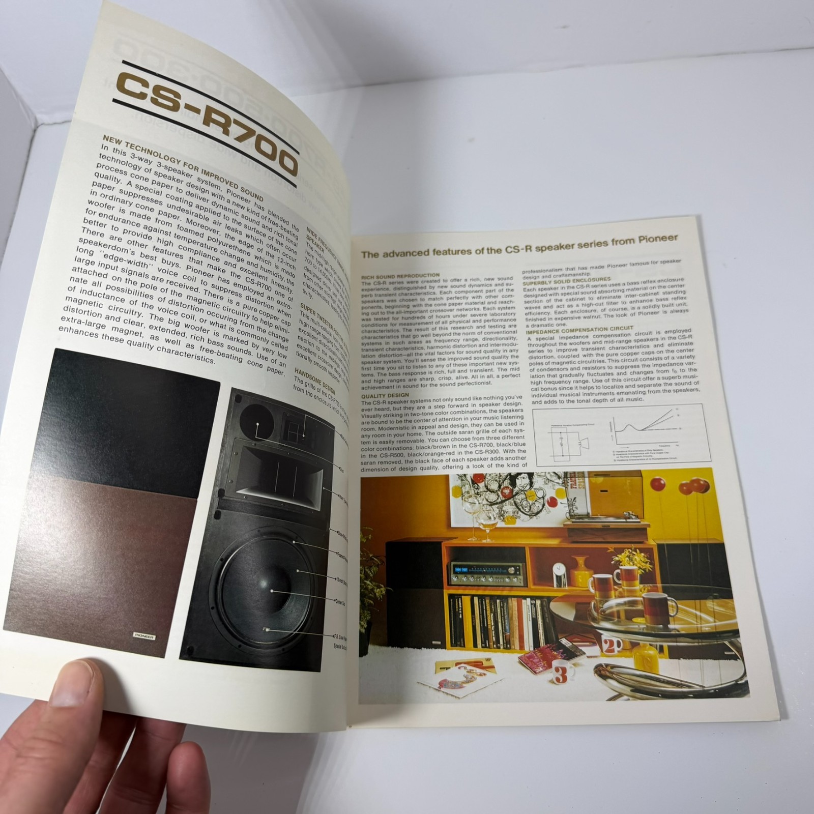 Original Pioneer CS-R700 CS-R500 CS-R300 Speaker Brochure Ad Color Japan