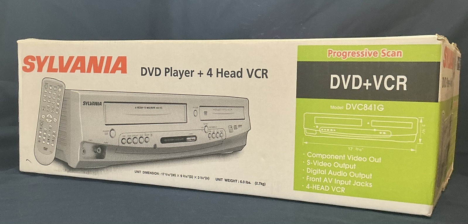 SYLVANIA, DVD + VCR Combo Player 4-Head / Model DVC841G / Sealed