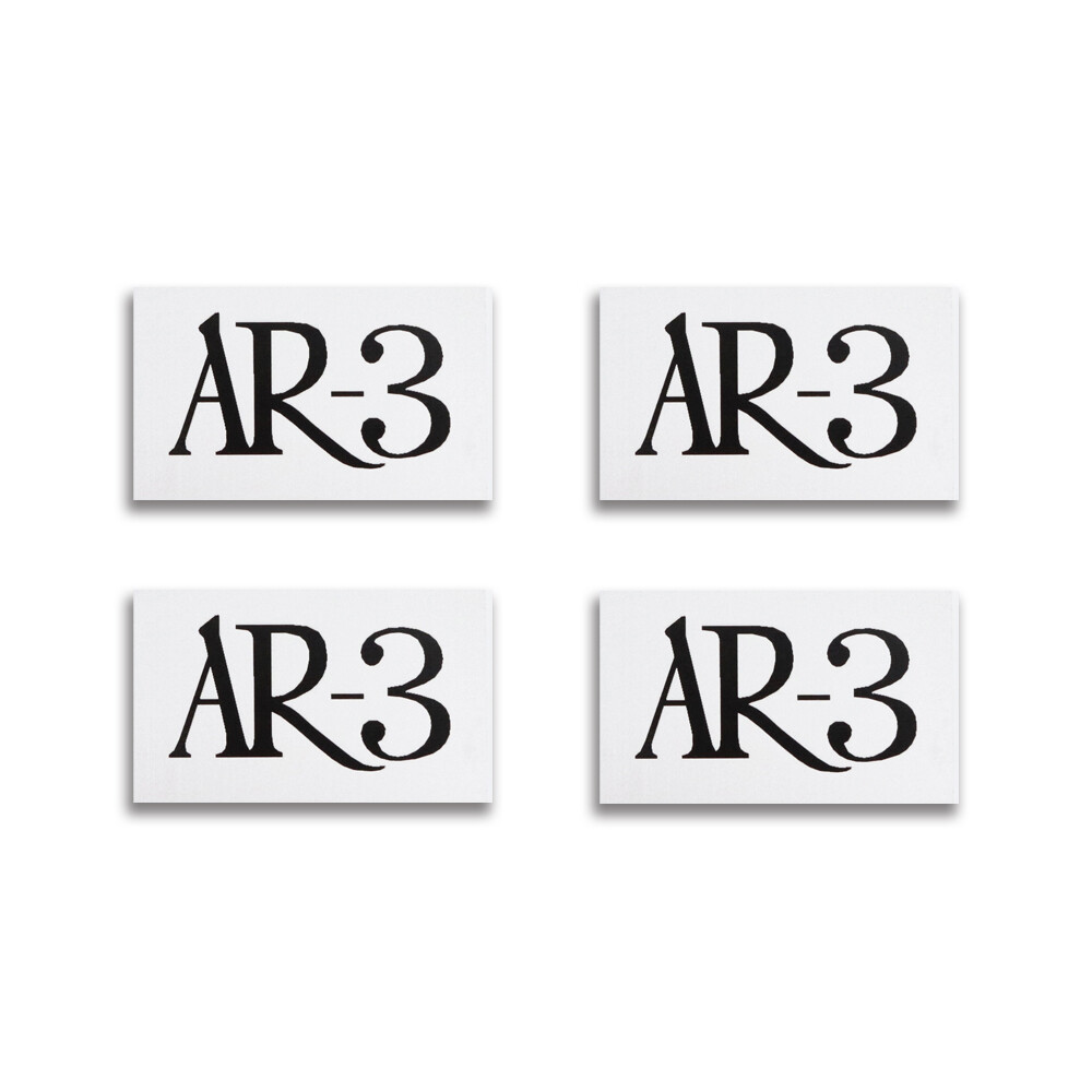 AR-3 Acoustic Research Speaker Badge Aluminum Logo 42mm(1.65″)X26mm(1.02″)
