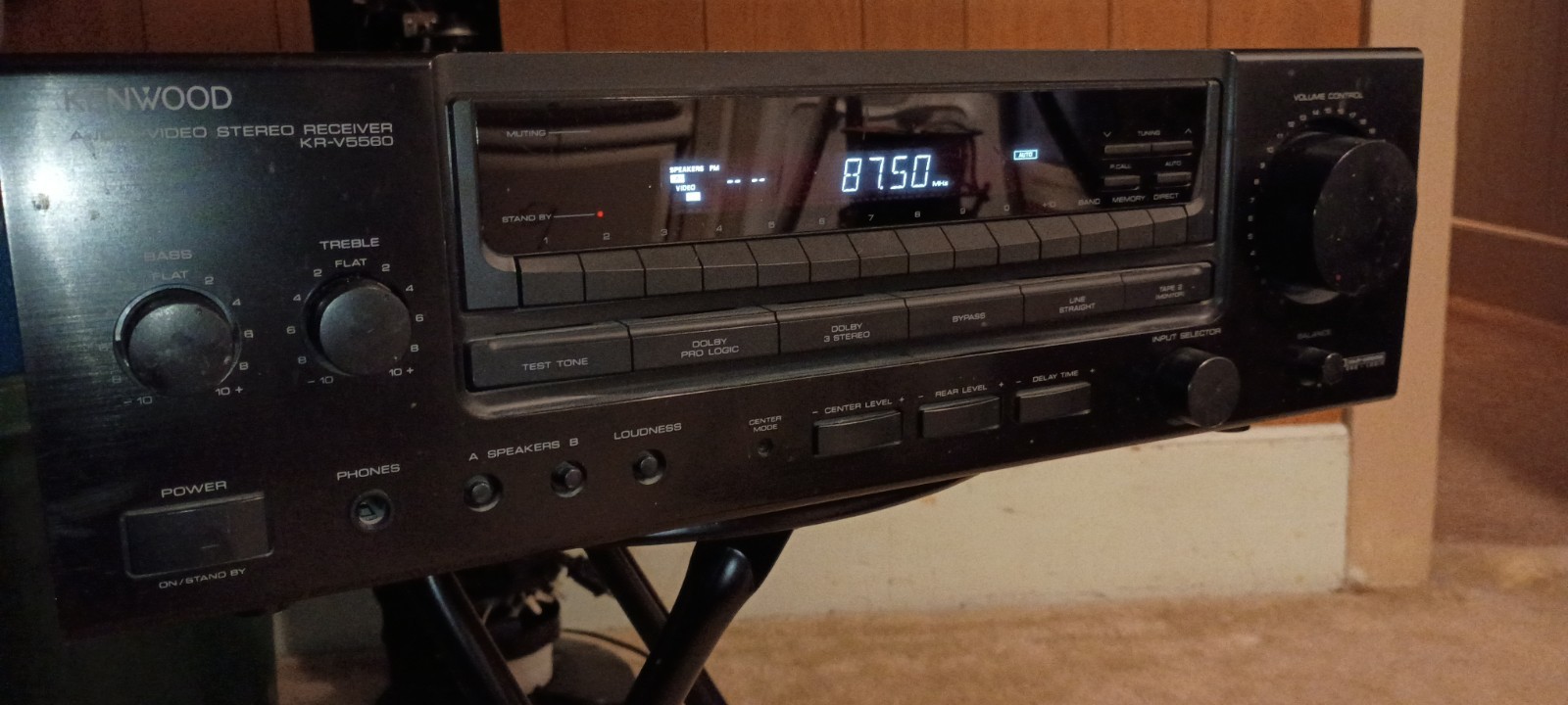 Vintage Kenwood KR-V5560 Stereo Receiver Tested Working Phono Input