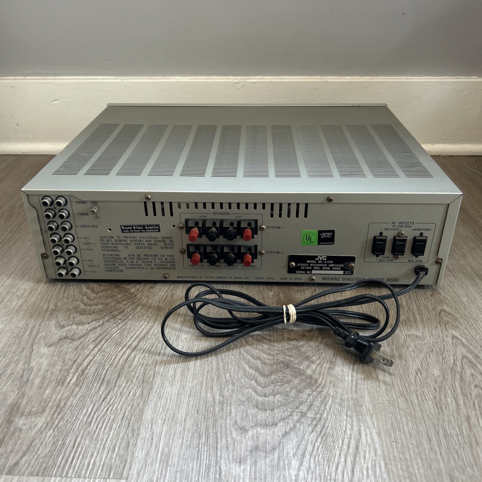 JVC A-X50 Stereo Amplifier Integrated Audio Receiver Tested Working Vintage