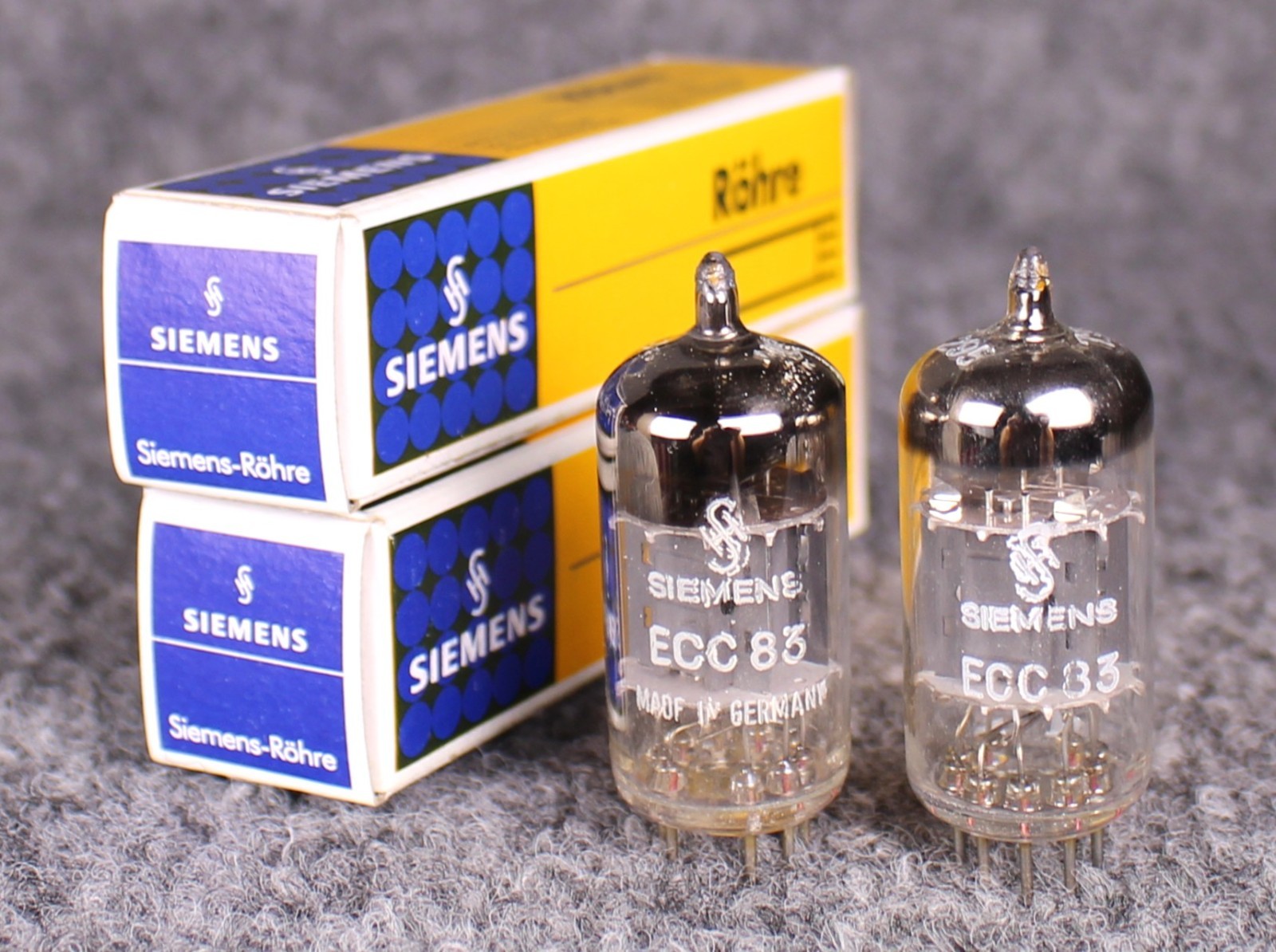 (2) Siemens 12AX7/ECC83 Tubes ~ MATCHED PAIR ~ Test Strong Over 100%!