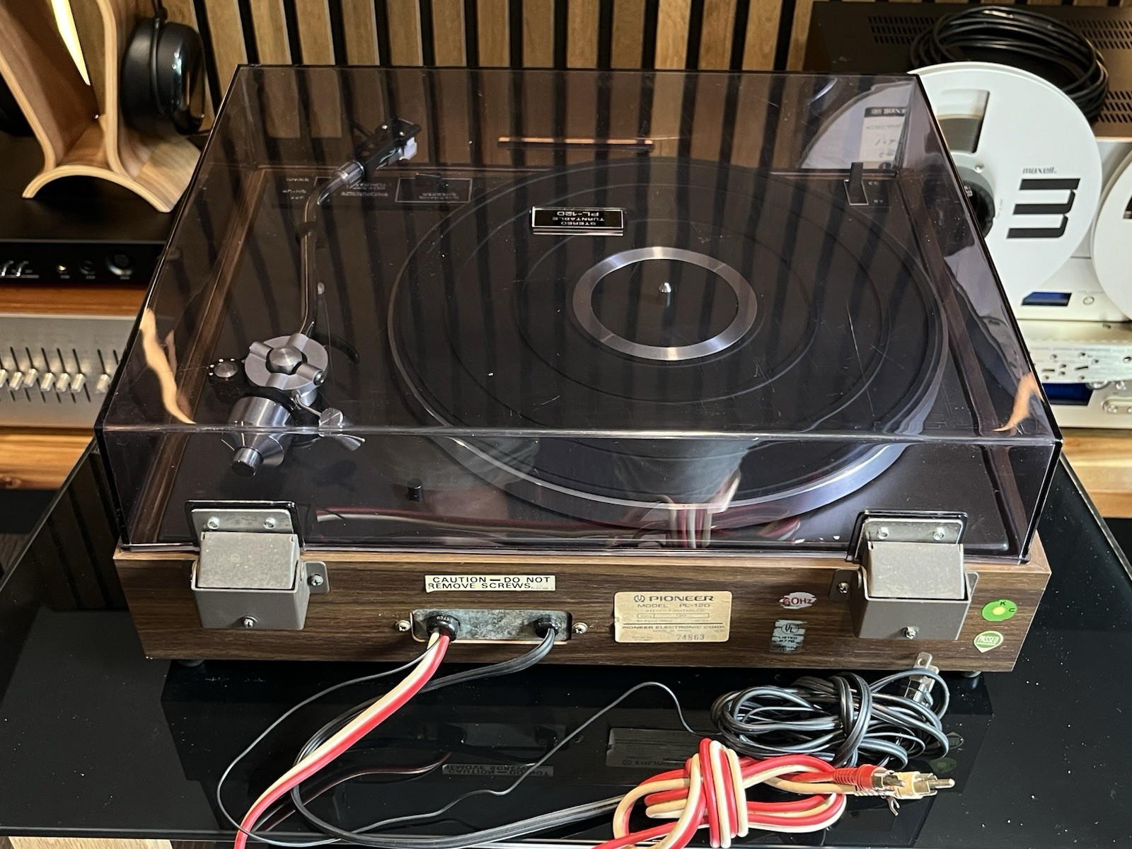 Vintage Pioneer PL-12D Turntable Freshly Serviced New Belt & AT Cartridge