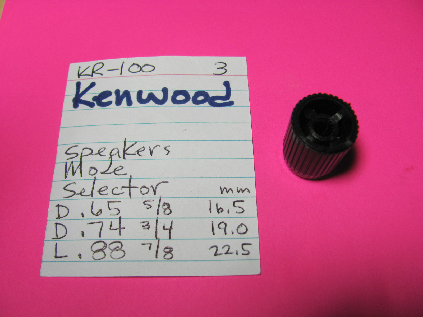 📈KENWOOD SPEAKERS MODE SELECTOR KNOB KR-100 STEREO RECEIVER