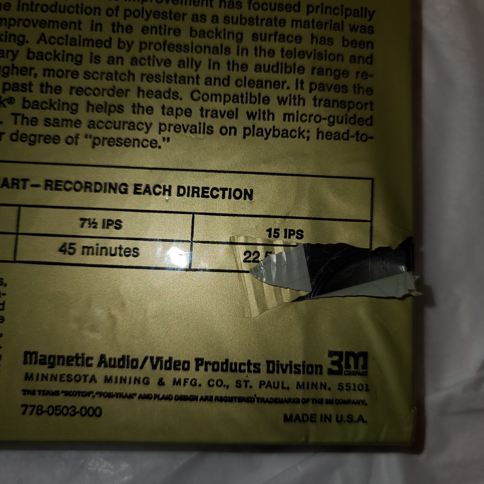 Scotch Recording Tape 207 Lot Of 2 Reels Professional 7″ Sealed Set Snap Open