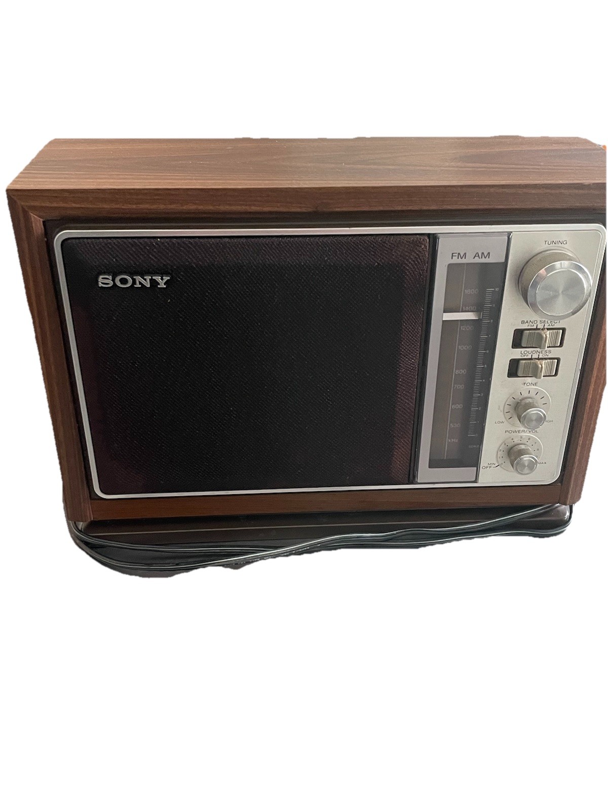 Vintage Sony Model ICF-9740W Circa 1980 Dual Band AM/FM Radio, working