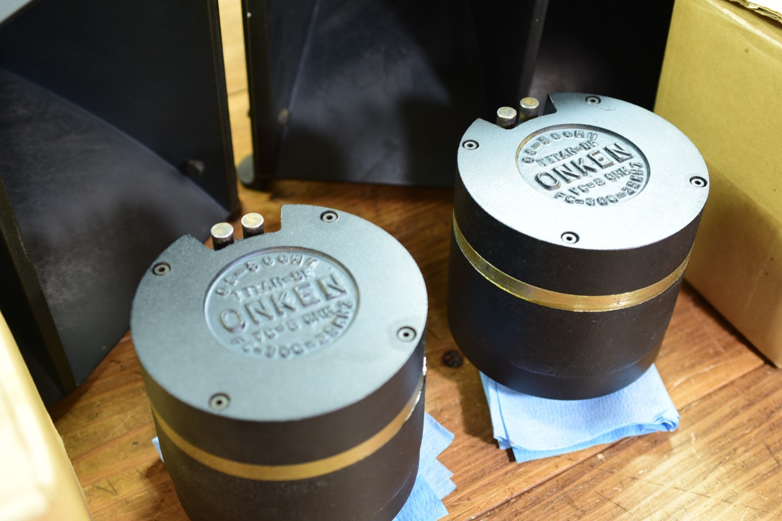 Onken SC-500 Horn + OS-500MT Titanium Driver Pair 8 ohms Japan Tested w/Box #10H