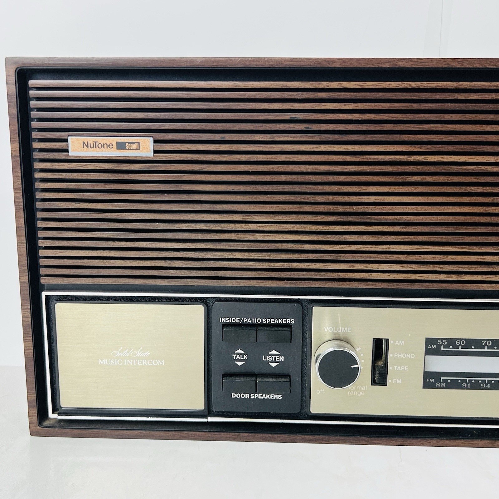 NuTone Vintage 70s/80s House Radio Intercom Audio System Wood
