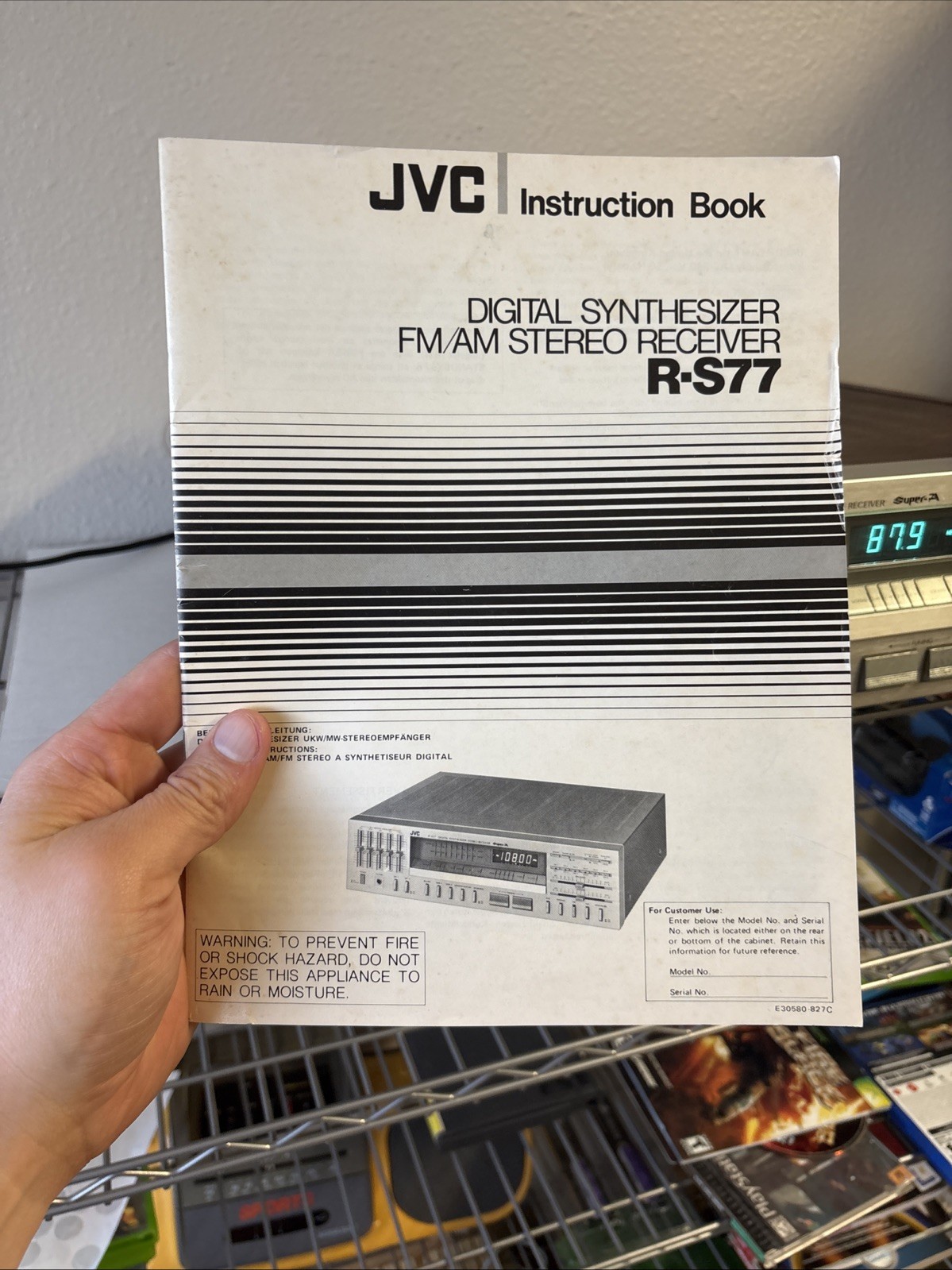 Vintage JVC R-S77 Stereo Receiver w/ Digital Synthesizer And Original Manual!