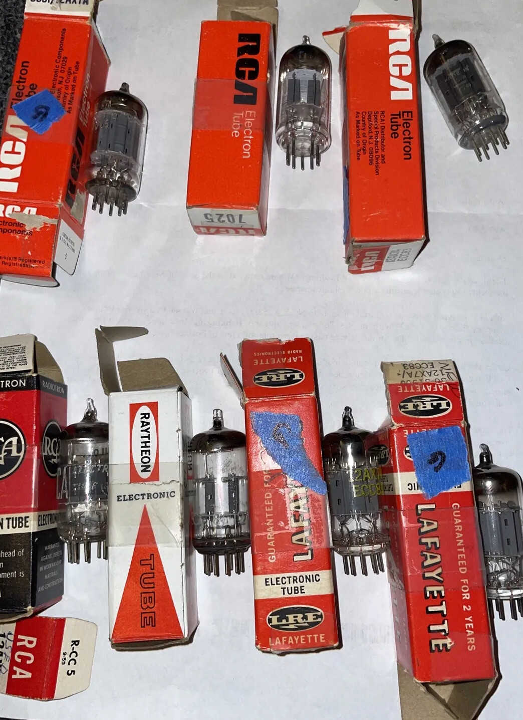 12AT7 7025 6HL8 Vacuum Tube- Raytheon RCA Lafayette tested good 12AX7A electron