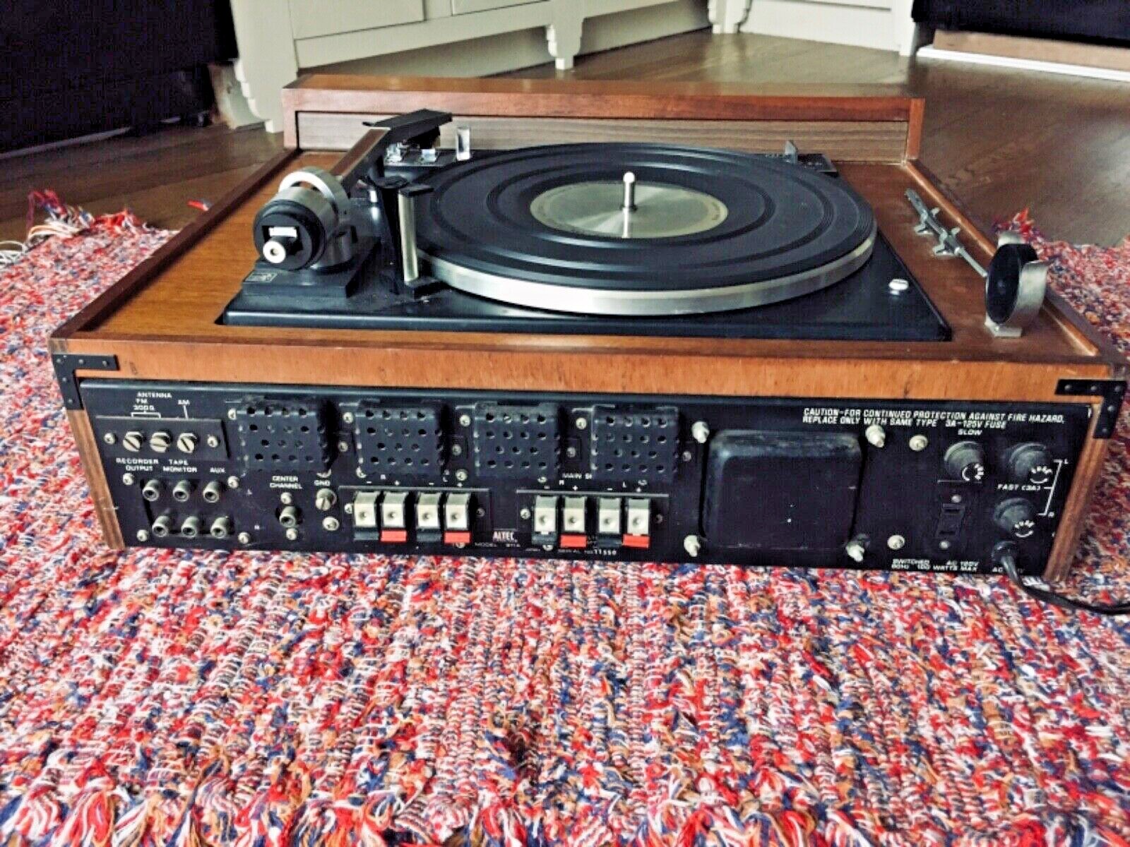 Vintage altec Lansing 911 stereo receiver amp speakers turntable epicure m100