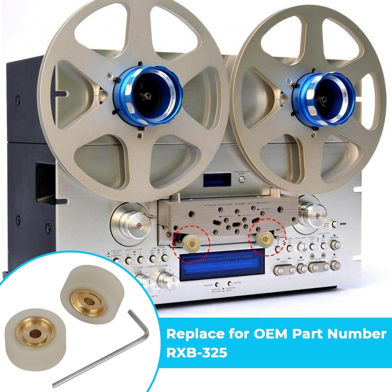 Upgraded Pinch Roller Assembly Set For Pioneer RT-909/901 Reel to Reel Tape Deck