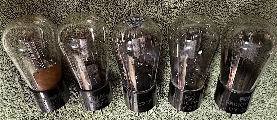 5 Dud Display only 27 227 327 radio tubes RCA Gibraltar DeForest National Union