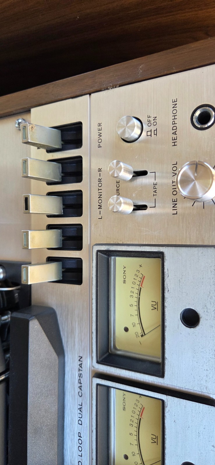 Sony TC-458 3-Head Reel-to-Reel Open Reel Deck – Powers On and Moves AS-IS