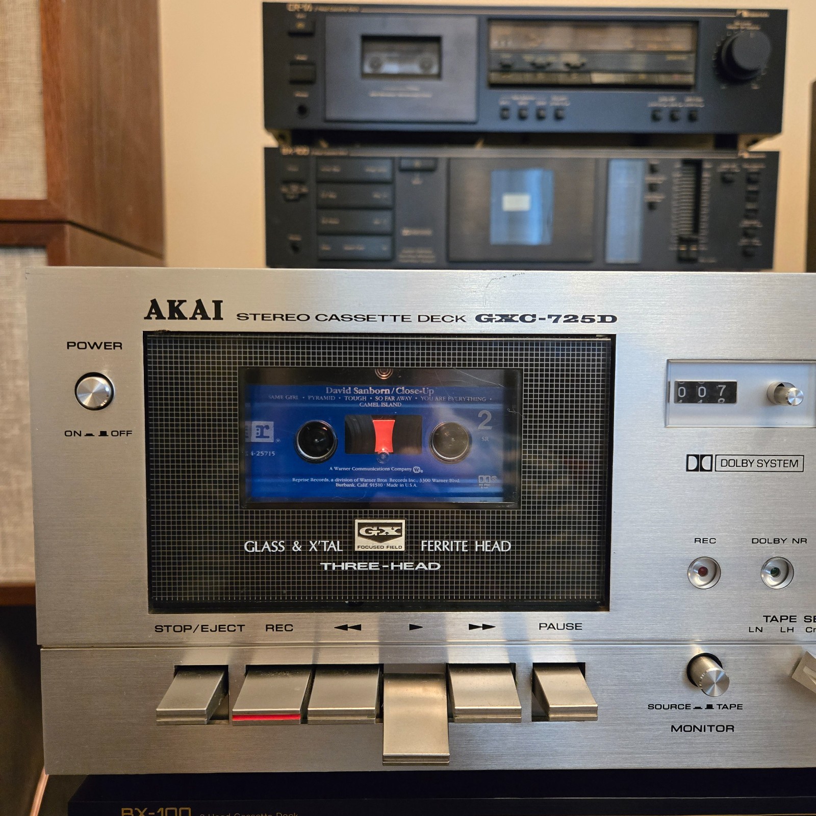 Akai GXC-725D Cassette Deck. Fully Serviced. Works Great. EXCELLENT