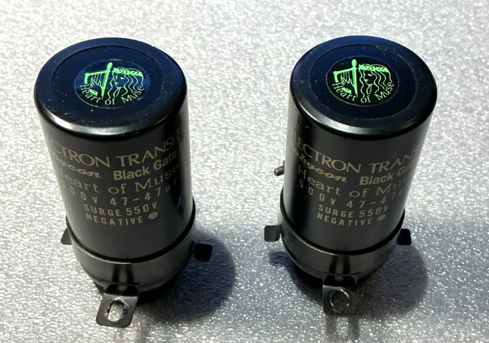 Rubycon Black Gate WKZ Heart of MUSE 500V 47-47 uF 550V Surge. Made in Japan.