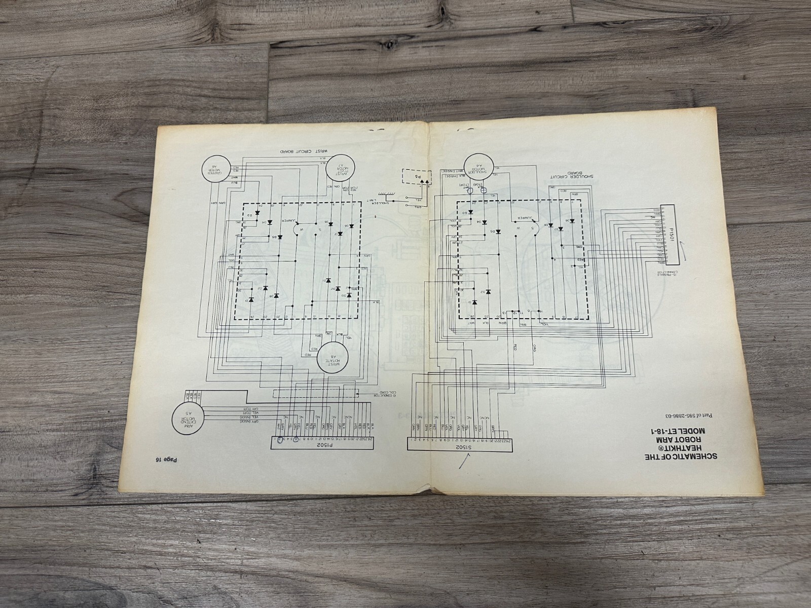 Vintage Heathkit By Zenith ET-18 Robot Original Schematic Arm Parts Pictorial