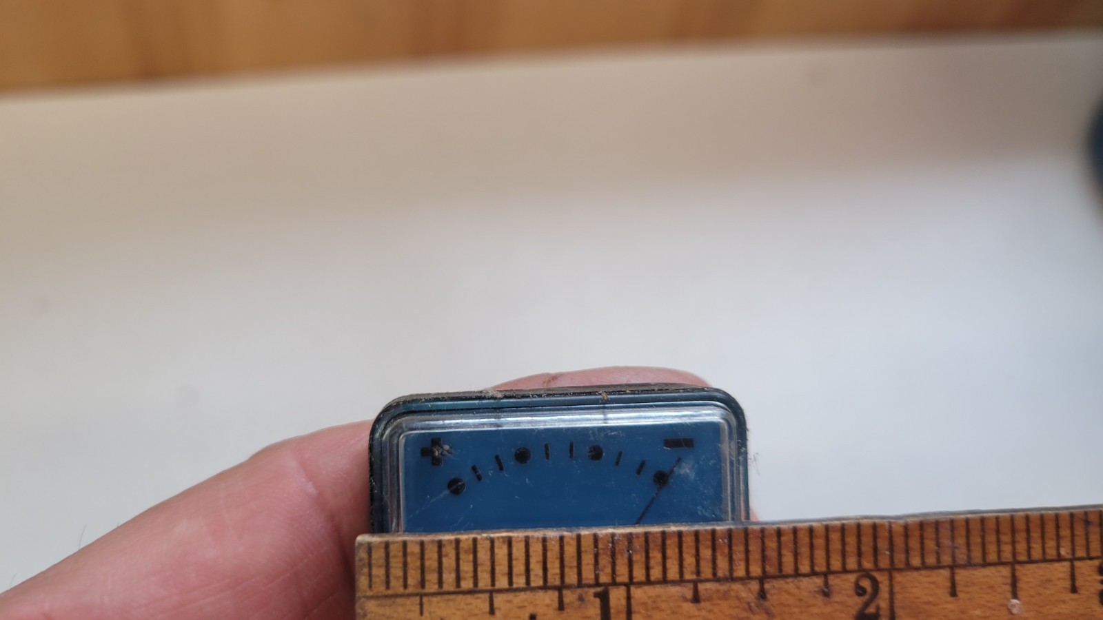NOS NEW SANKYO JAPAN MINIATURE + – PLUS MINUS SIGNAL TUNING PANEL ANALOG METER