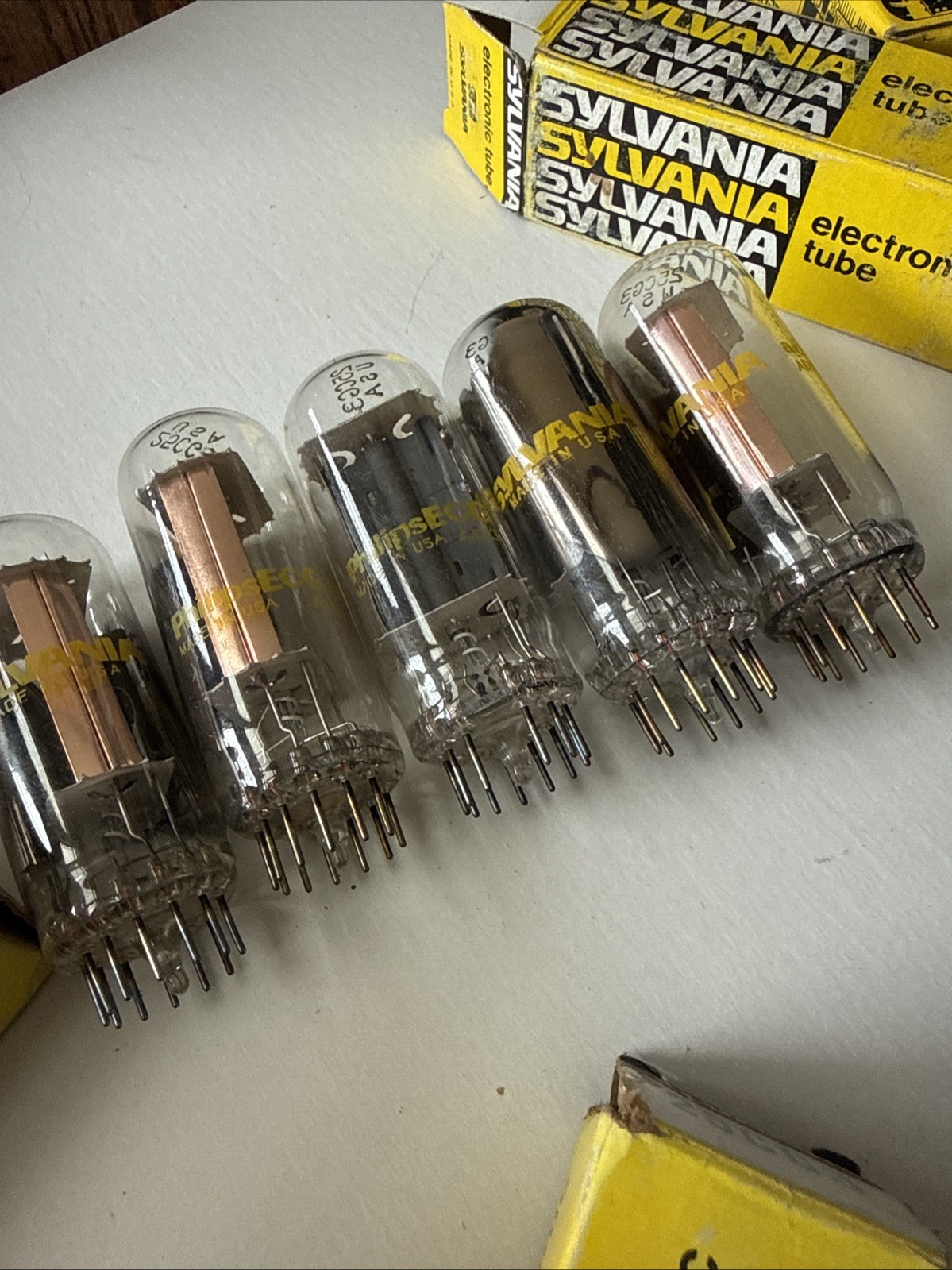 Lot Of 5: SYLVANIA Philips NOS 25CG3 Vacuum Tube Tu8