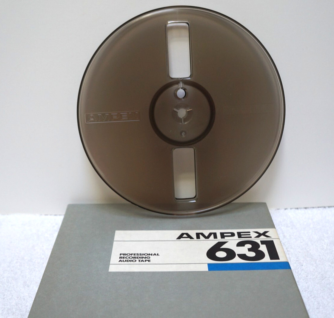 7″ inch AMPEX 631 EMPTY TAKE-UP reel to reel + box for 4-track 3.75 ips 7.5 ips