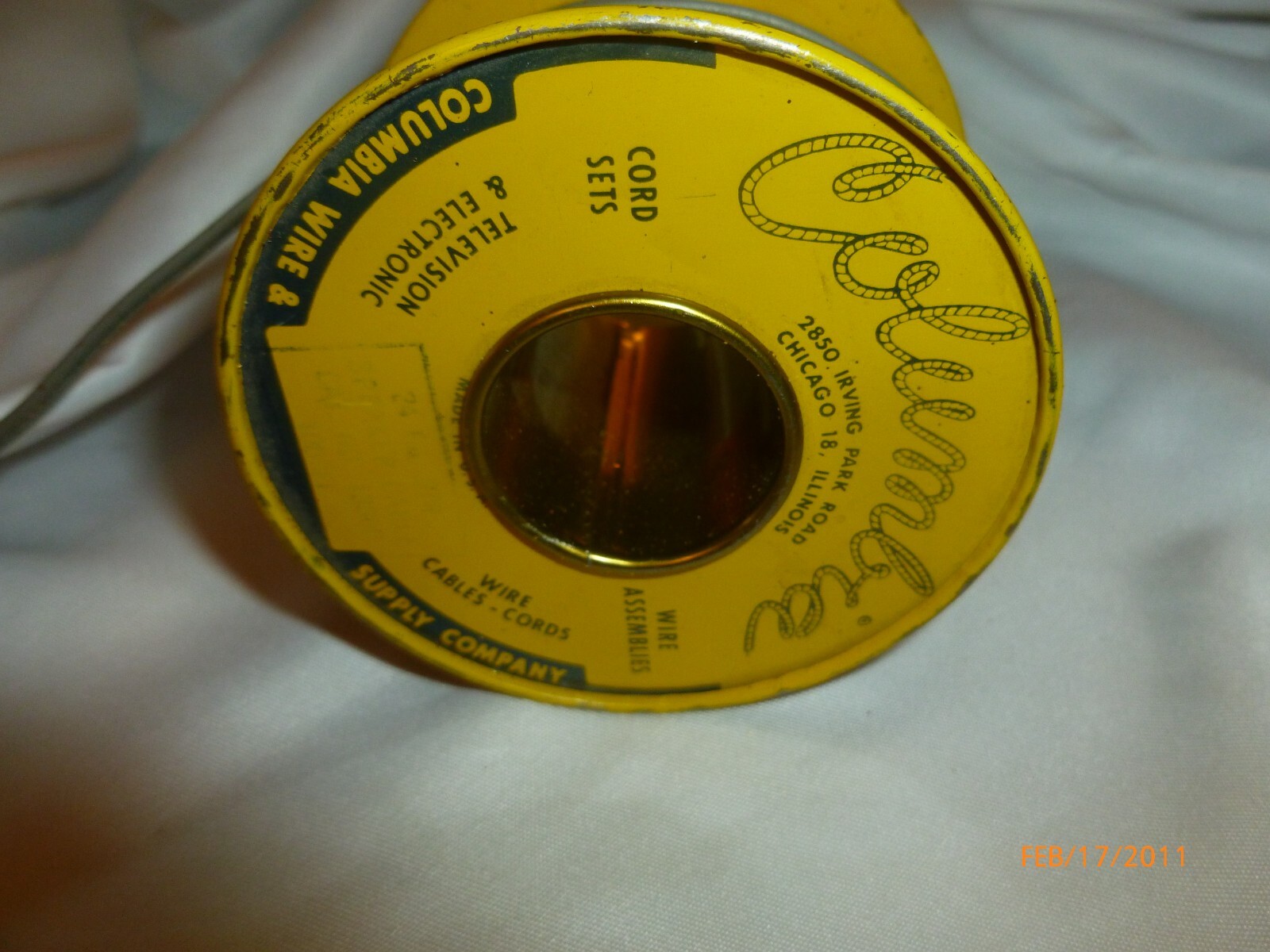 Vintage Columbia Wire & Supply Co Spool Television & Electronic Cable
