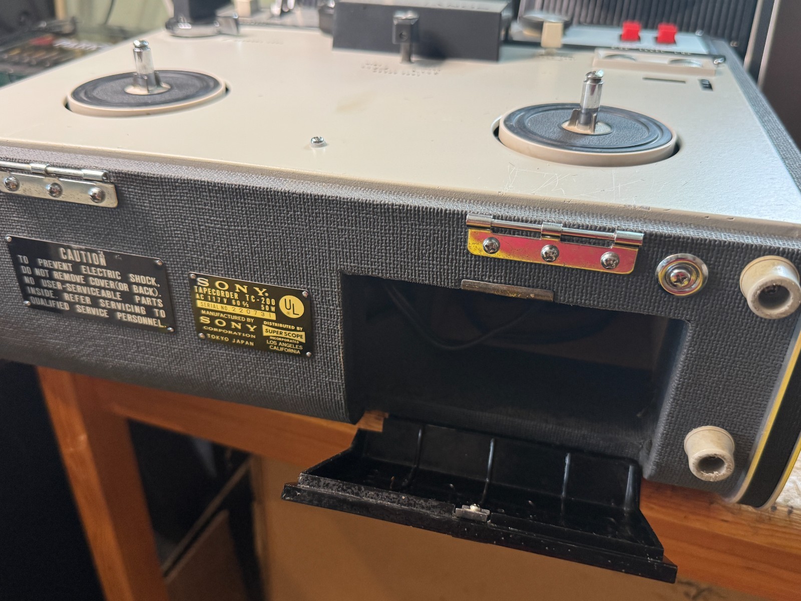 Sony TC-200 Vintage Reel to Reel Tape Recorder Tested Serviced w/ Accessories